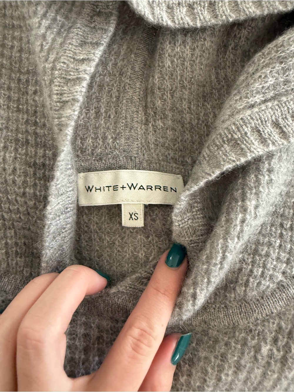 White + Warren Soft Gray Crewneck Sweater